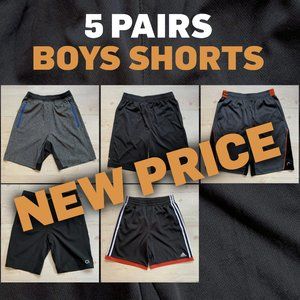 Boys Active Shorts - 5 Pairs
